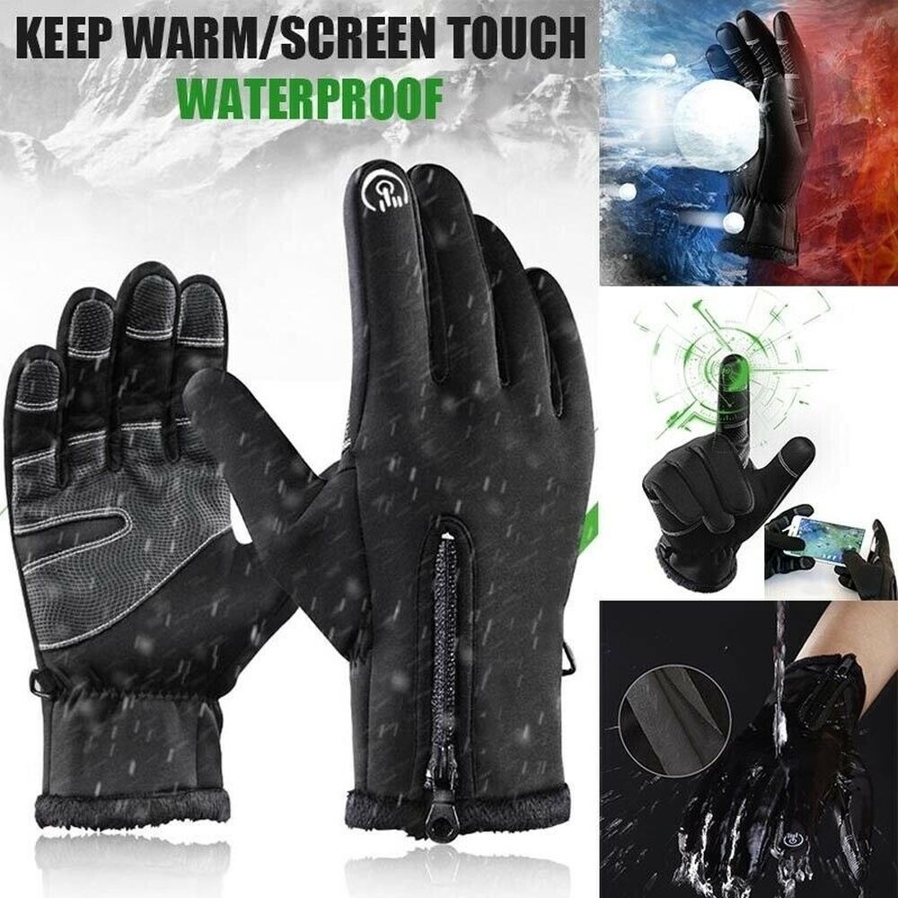 Unisex Winter Fleece Thermische Warm Touchscreen Handschoenen Outdoor Sport Winddicht Rijden Fiets Motorfiets Skiën Klimmen Handschoenen