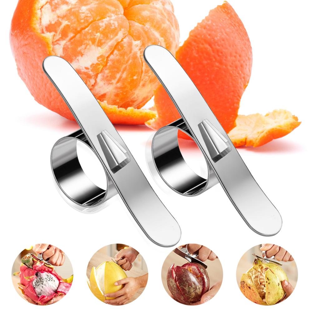 Rvs Oranje Dunschiller Citroen Citrus Fruit Dunschiller Huid Remover Oranje Snoeier Peeling Fruit Gereedschap Keuken Accessoires