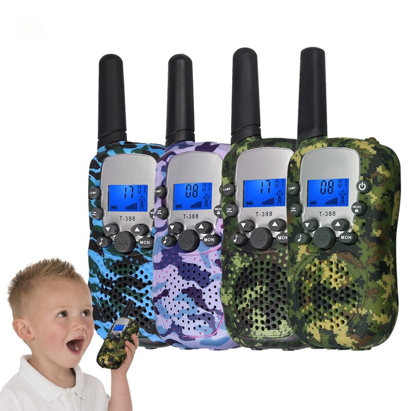 LiNKFOR T-388 Kid Walkie Talkie Kinderen Walky Talky 8 Kanaals Oplaadbare 2 Way Radio voor Jongen Meisje 3KM Draagbare walkie Talkies