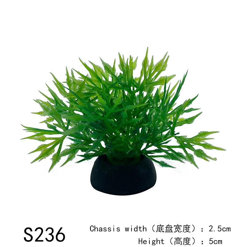 Plantas artificiales de decoración para acuario, suministros decorativos para pecera, adornos de paisajismo, accesorios de acuario: Azul tinta