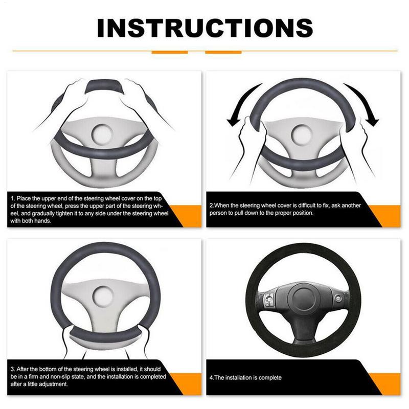 Heated Steering Wheel Cover Comfortable Wheel Hand Warmer Winter Warm Car Heating Hand Warmer Anti-Slip Wheel Car Accessories