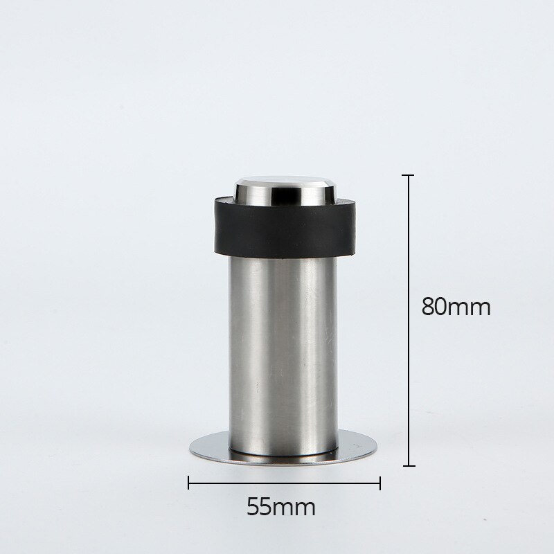 NAIERDI Gummi Tür Stopper Edelstahl Tür Schutzhülle Pad Zauberstab Schutz Anti-kollision Tür Halfter Tür Stoppt Hardware-: B  80mm