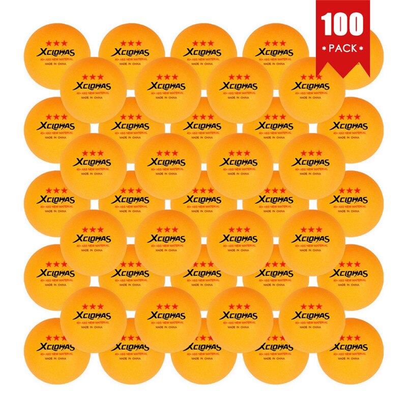 XCLOHAS 30/50/100pz Inglese Tavolo Palle Da tennis di Nuovo ABS di Plastica ping Pong Palline 3 stella 2.8g 40 + millimetri Palle di Formazione per la Partita di club: arancia 100