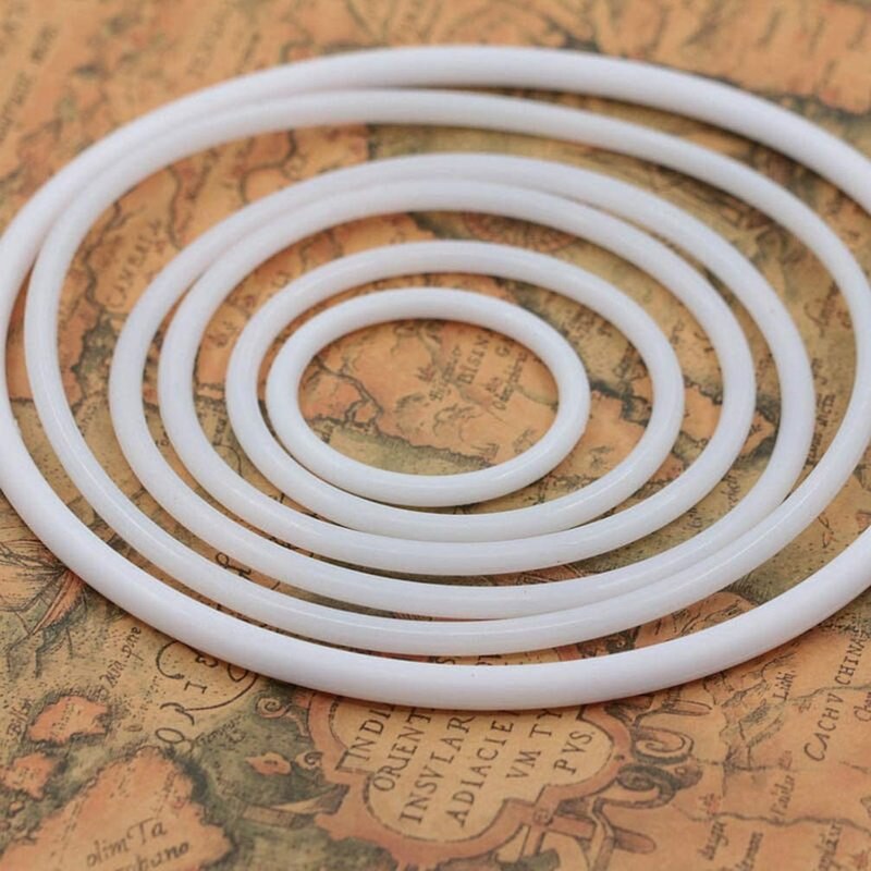 10pcs Plastic Dream Catcher Wrapping Circle Macrame Craft Hoop DIY Wedding Wind Chime Hanging Decorations Supplies