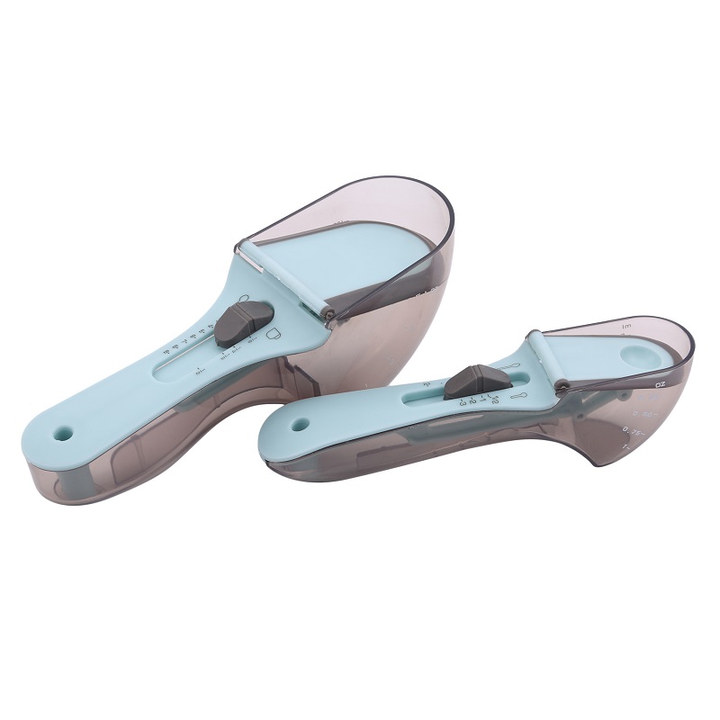 Adjustable Measuring Cups Multi-functional Spoons Sets with Scale Measuring Scoop Precise for Cooking Accessories Kitchen Tools: 2PCS Suit