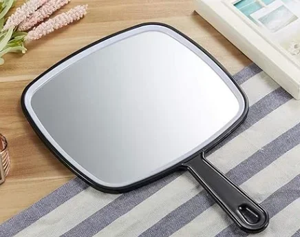 Handspiegel, große Spiegel, tragbare Handspiegel mit Griff für Friseure, Dusche, Haarschnitt, Friseure, Salon für Damen und Herren: Default Title