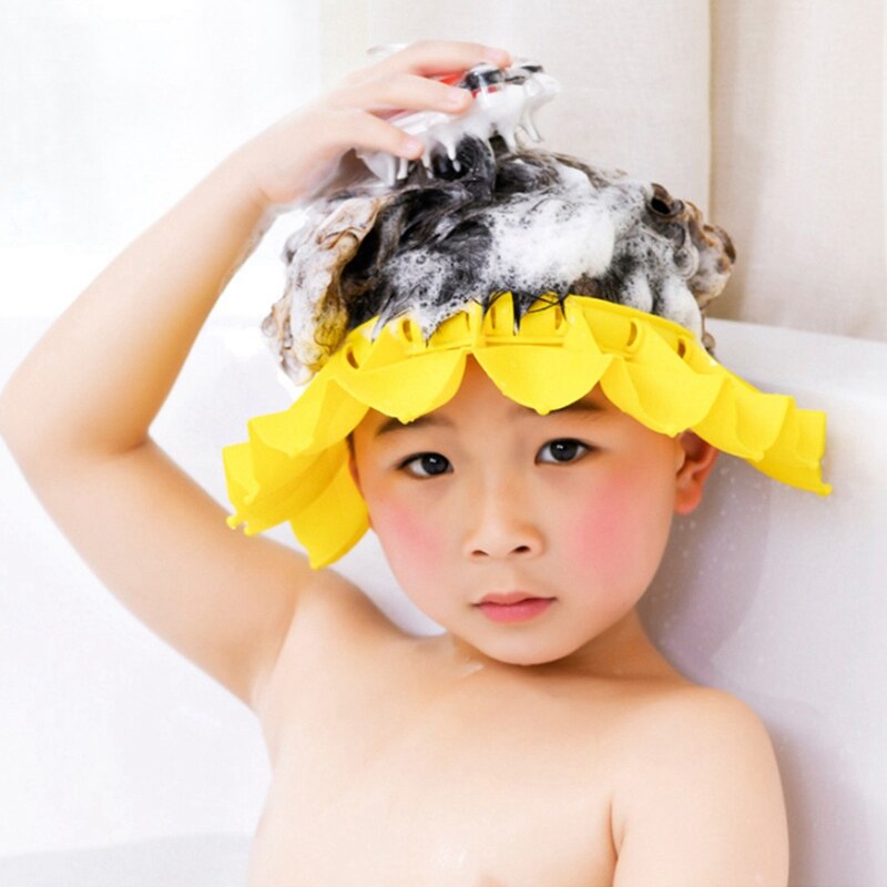 4 Pcs Baby Shower Cap Silicone Baby Bathing Hat Adjustable Toddler Shower Cap Infant Soft Protection Visor Cap for Kids: Default Title