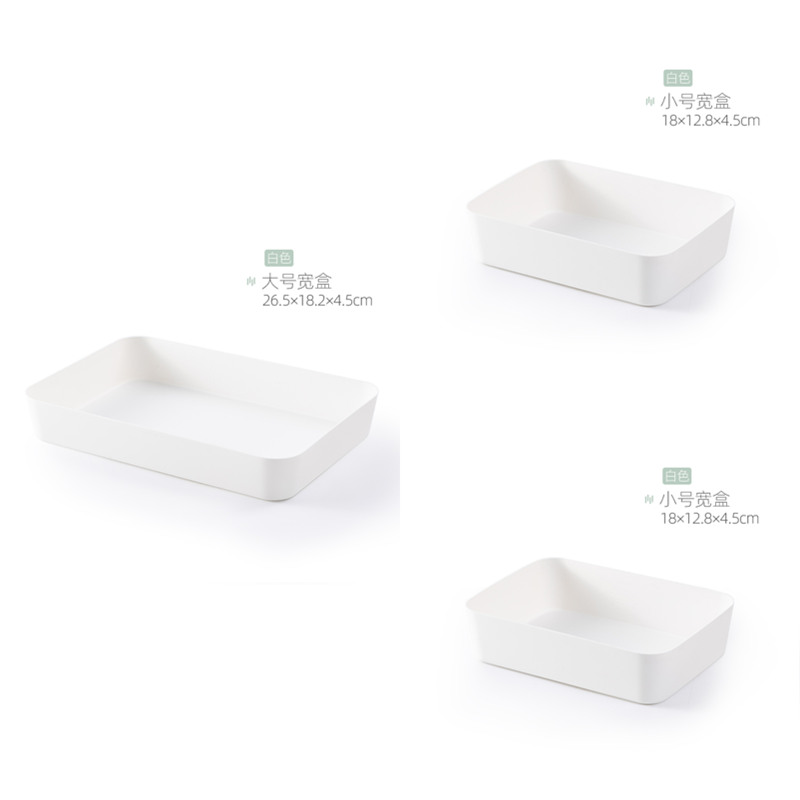 Drawer Organizer Tableware Cutlery Tray Organiser For The Drawers Dividers Plastic Storage Boxes For Kitchen: 1L and 2S White