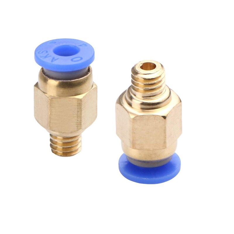 10pcs/lot PC4-M10 Pneumatic Connectors For 3D Printers Parts bowden Quick Jointer coupler 1.75/3mm Pipe PC4M6 fittings PTFE Tube