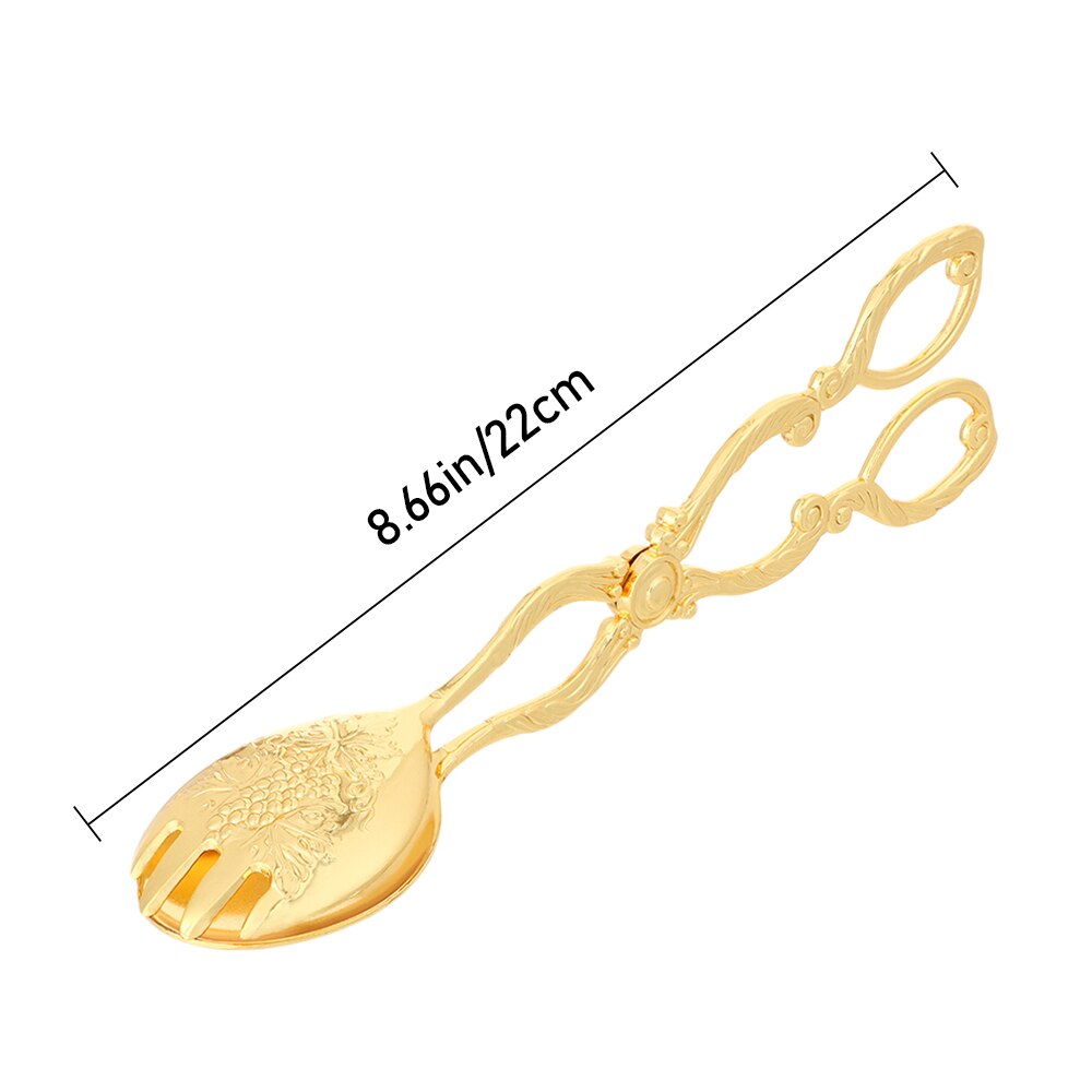 Pinza de aleación de Zinc para comida, plato de fruta y flores tallado en 3D, ensalada, postre, utensilios de cocina modernos para el hogar