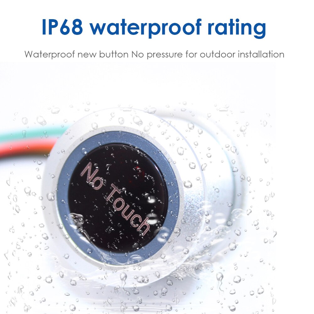 Infrared Sensor Exit Button IP68 Waterproof Stainless Steel Access Control System Contactless Exit Button Switch