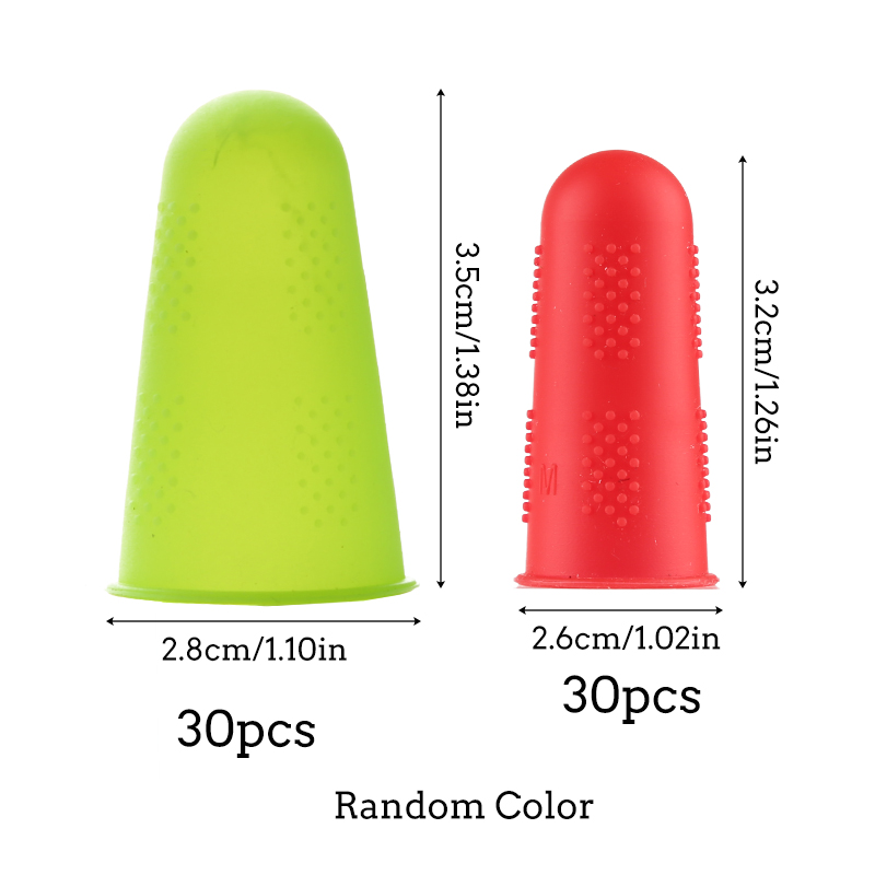 LMDZ 30Pcs Silicone Fingers Cover Cap Fingertip Protector Finger Guard Anti-skid Set Finger Protect Wool Felt Poke Fun from Cuts
