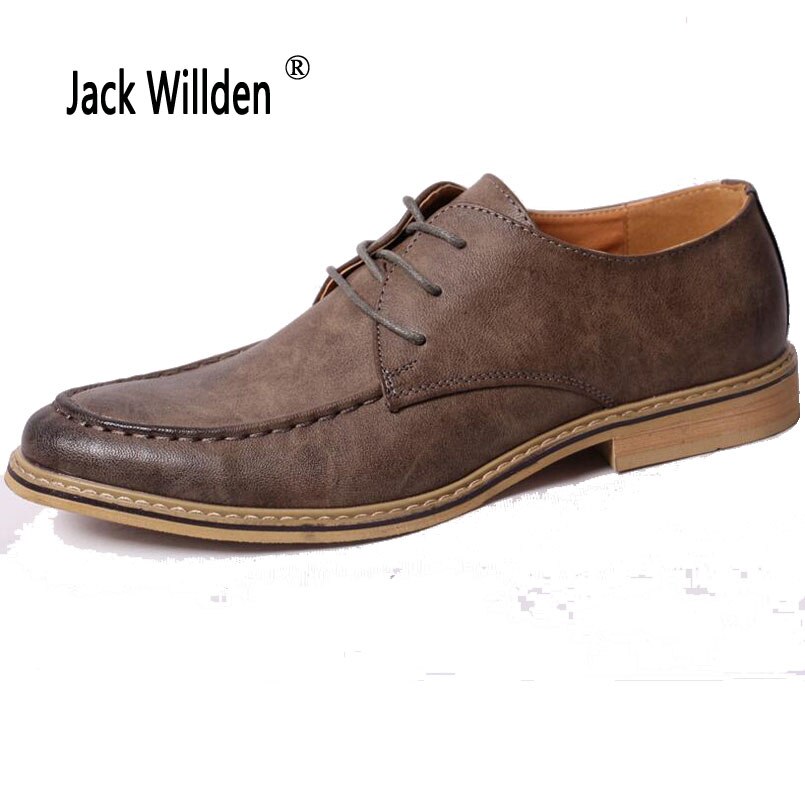 Jack Willden Mode Italiaanse Stijl mannen Jurk Lederen Schoenen Lace-Up Puntschoen Zaken Wedding Formele Flats EU maat 38-43