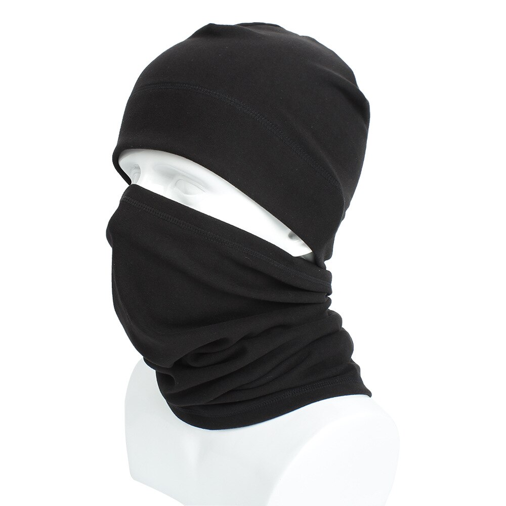 Koldt vejr balaclava ski maske, vandtæt og vindtæt fleece termisk ansigtsmaske, cykel motorcykel hals varmere hætte: 1 sort