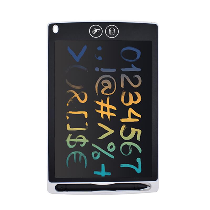 LCD Writing Tablet - 8.5 Inch E-writer - Digital Drawing Board with Stylus - Educational Toy: White
