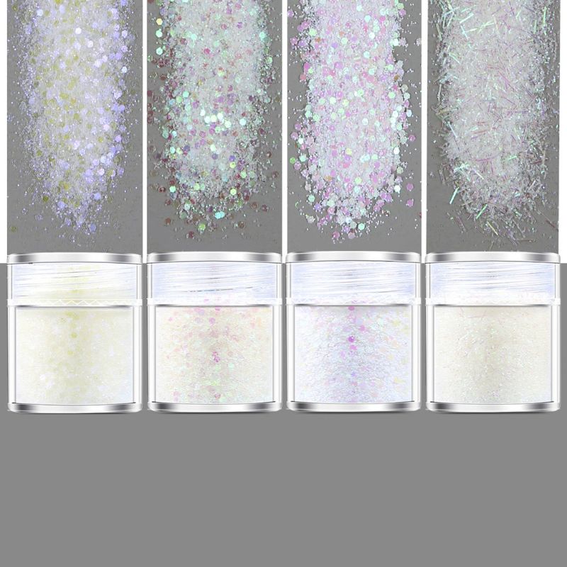 4 Kleur Regenboog Wit Glitters Sequains Hars Pigment Vullingen Kit Make Jewelry Vullingen Nail Art Decor Sieraden Maken