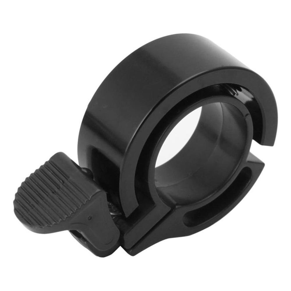 Sonnette de vélo en alliage d'aluminium de type q pour le cyclisme vtt, sonnette de vélo en alliage à 90db cornes, anneau d'alarme pour guidon de vélo: Noir