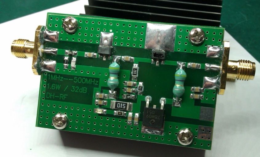 1 MHZ ~ 500 MHZ 1.5 W amplifier HF FM VHF UHF RF power amplifier