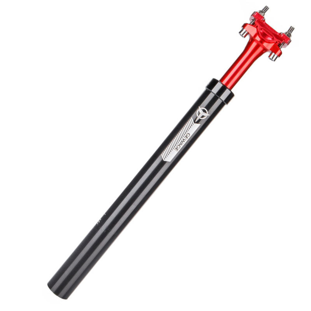 MTB Suspension Telescopic Seatpost Tube Aluminum Alloy Bicycle Shock Absorber Seat Pole 31.6x350mm /27.2x350mm Bike Seat Post: Red 30.9mm