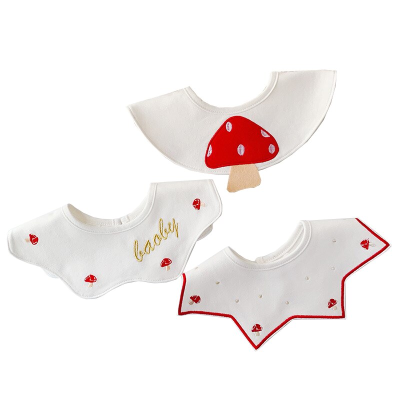 3 Stuks/partij Baby Baby Boy Meisjes Slabbetjes Katoen Kerst Sterren Speeksel Handdoeken Zacht Stitchwork Verstelbare Voeden Burp Doeken 0-24M
