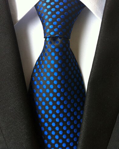 GUSLESON-Corbata de lunares florales para hombre, corbata informal de 8cm de seda, azul y rojo, de negocios, boda, corbatas formales para el cuello, accesorios: 18
