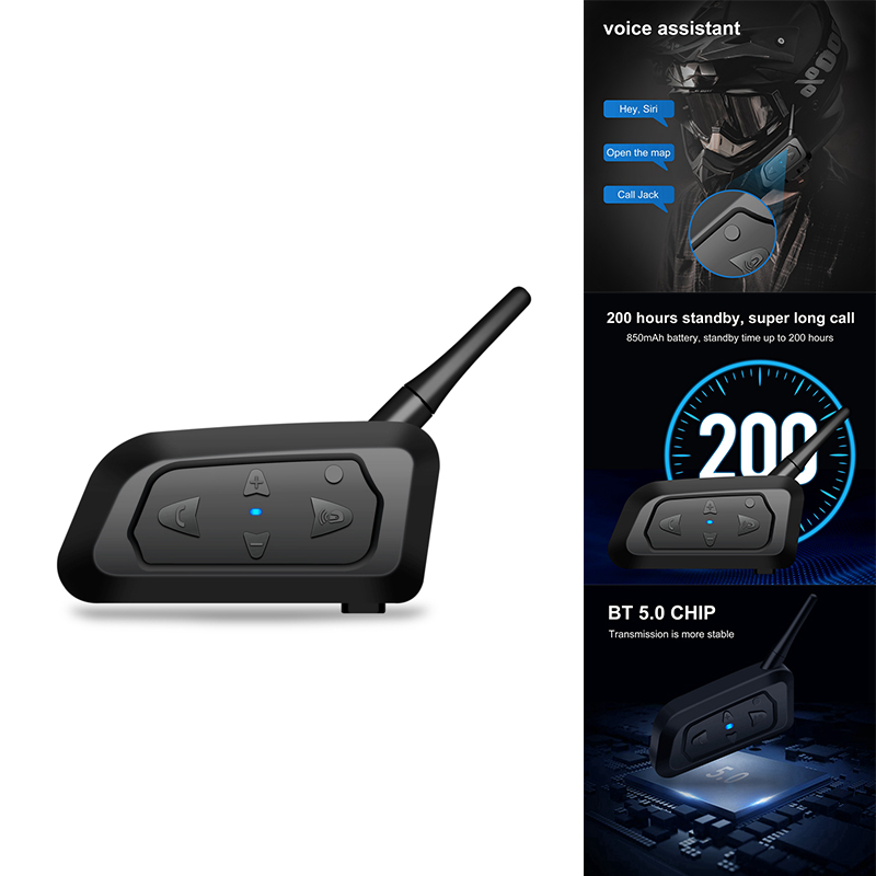 Motorrad Helm Headset Bluetooth 5,0 Gegensprechanlage Drahtlose Kopfhörer Mit Mic Lärm die Ermäßigung Musik Reiten Kopfhörer
