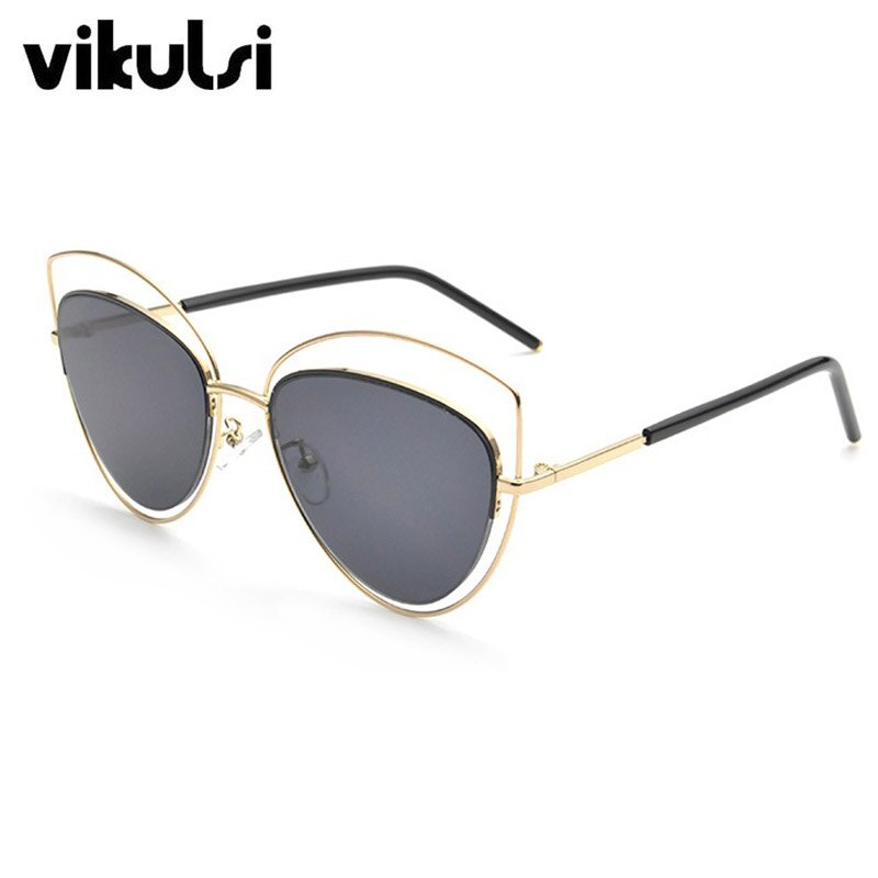gafas de sol de espejo rosa de gran tamaño ojo de gato Vintage mujeres gafas de sol de mujer gafas de sol de señora al por mayor