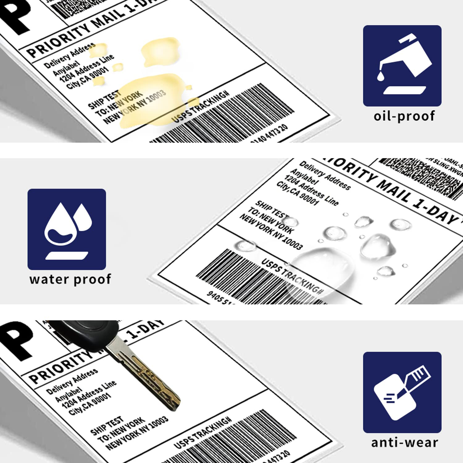 4x6 Inch 100/500 sheets Thermal Label Printer Self-Adhesive Thermal Printing Paper DHL UPS Express Barcode Label