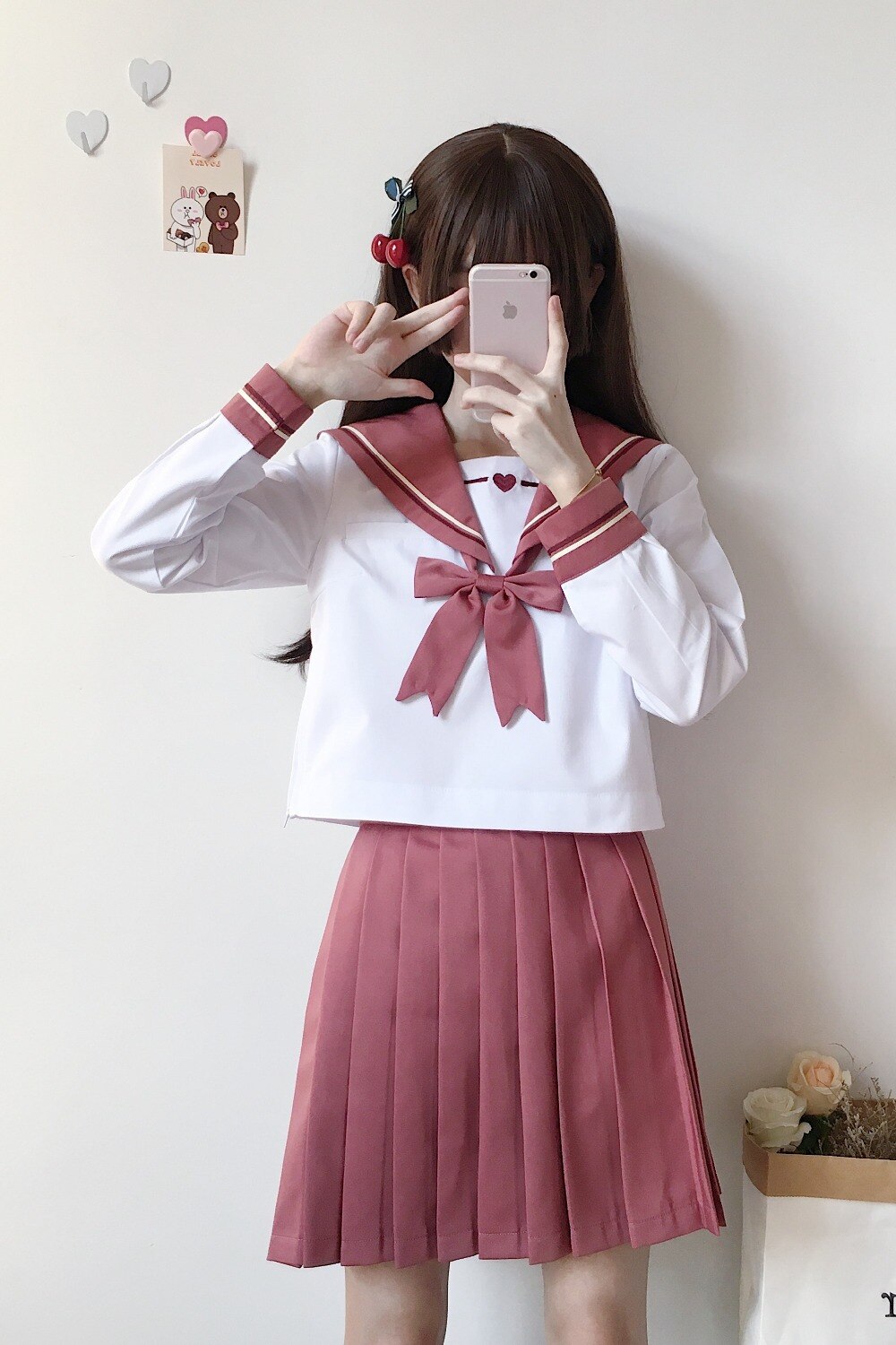 Girls Japanese school uniform skirt JK uniform Class uniforms Sailor suit College wind Suit Female Students uniforms