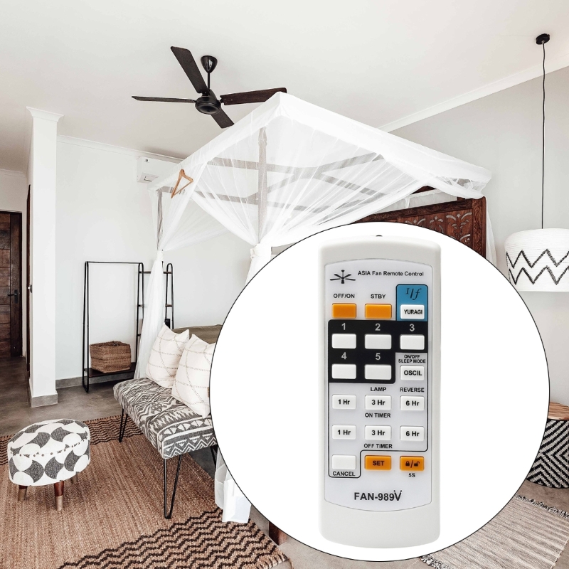 FAN-989V Replacement Fan Remote Control Controller Universal Without Voice