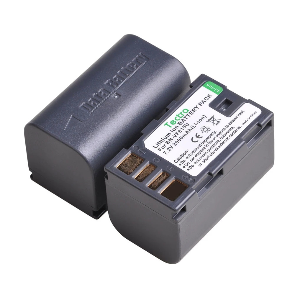 Tecrta 2000mAh BN-VF815U for BN-VF815 BNVF815 Battery for JVC GR-D720US GR-D728 GR-D750US GR-D771 GR-D720+LED USB Charger