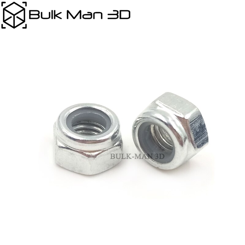 50pcs M5 Nylon Lock Nut,Locking Nut,Self Lock Nut,Stainless Steel Self Locking Hex Nuts for CNC 3D Printer