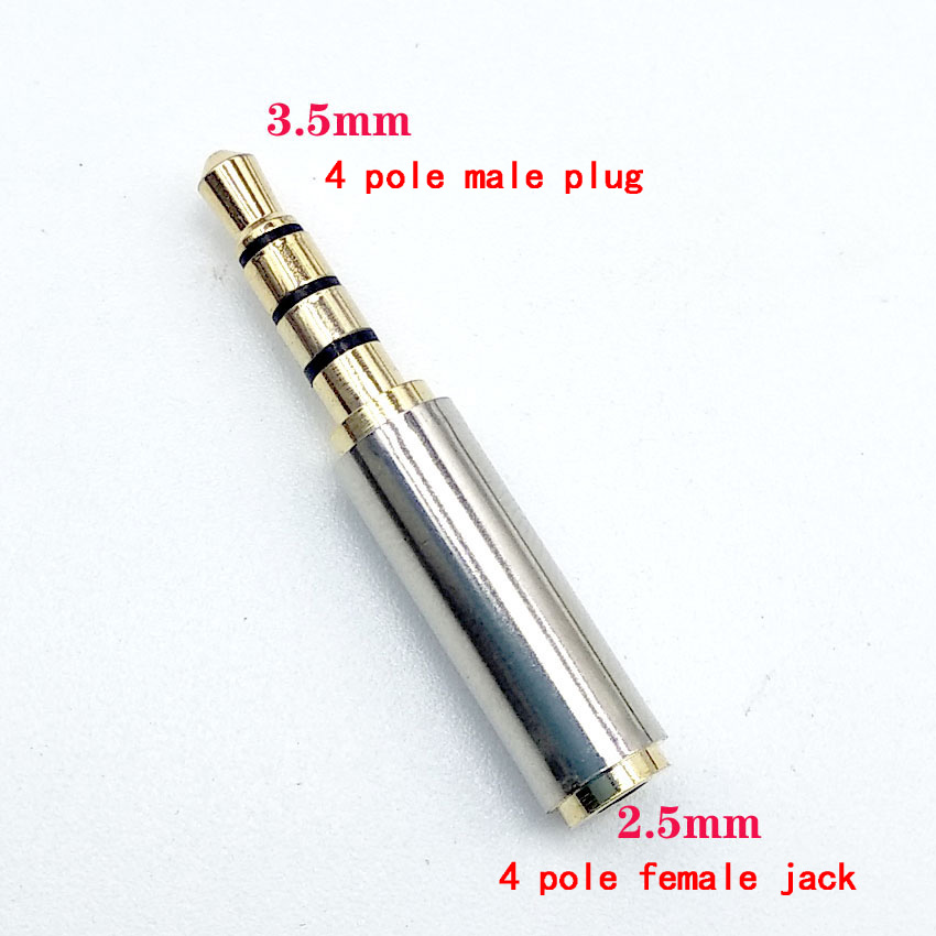 2,5mm/3,5mm zu Stecker Buchse Audio Stereo Zweikanal-Anschluss adapter Stecker Konverter Kabel verlängerung Anschluss Zubehör DIY: WHITE