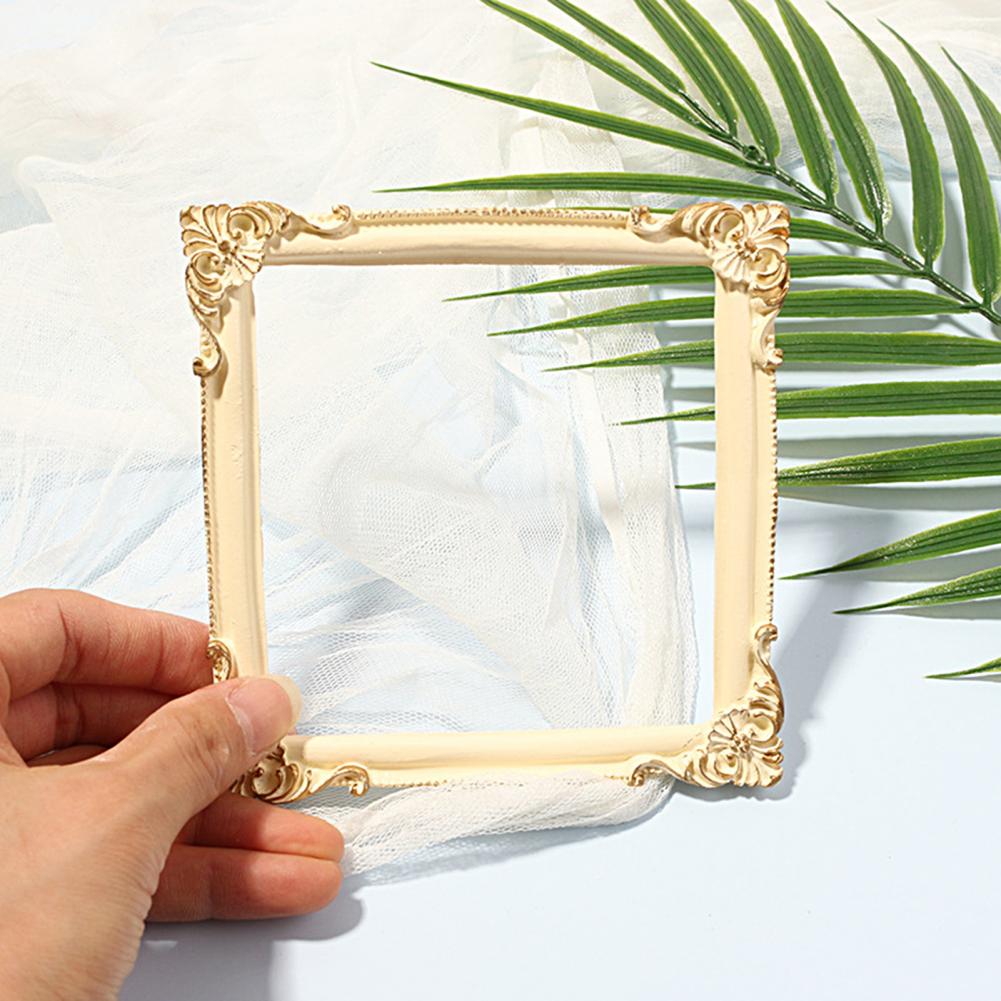 INS Retro Mini Photo Frame DIY Resin Craft Vintage Picture Frame Miniature Photo Frame Accessories Photo Props