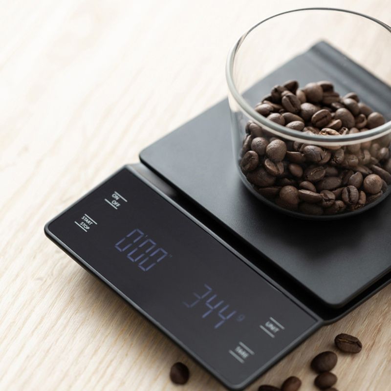 Electronic Coffee Scale Hand Versatile Bar Electronic Scale Gram Scale with Timer 3KG Kitchen Scale LED Display Food Scale