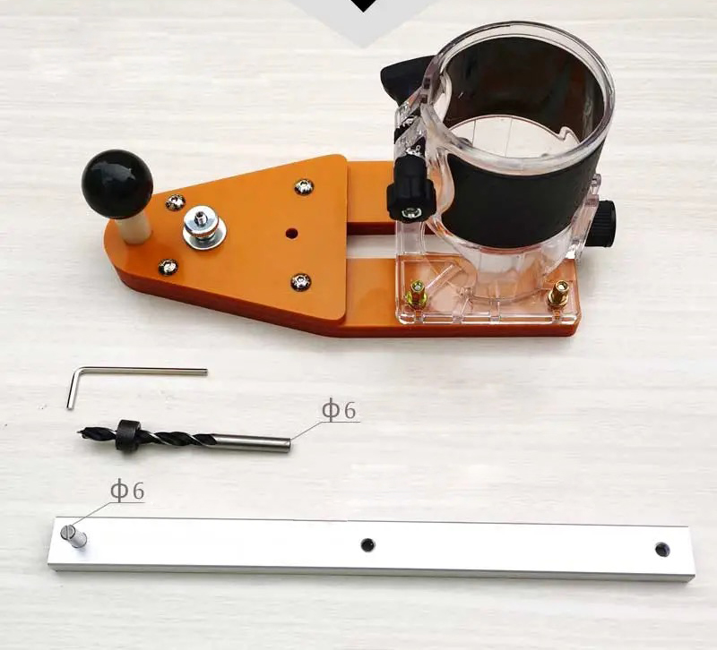 Circle Cutting Jig for Electric Hand Trimmer Wood Router Milling Slotting Trimming Machine Milling Round Plate Woodworking Tools
