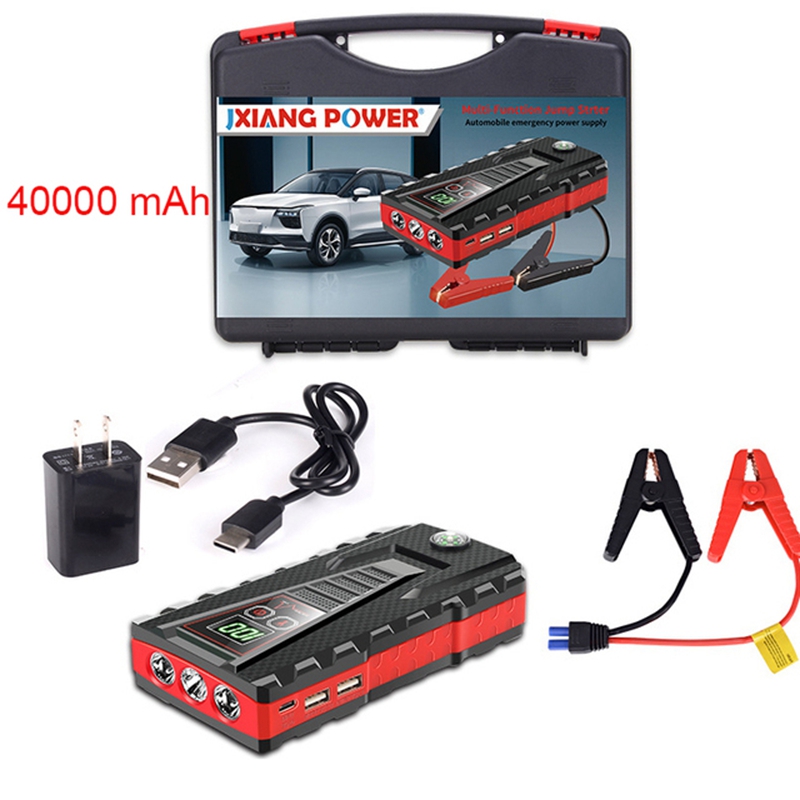 40000MAh 12V Car Portable Jump Starter Power Bank Car Battery Booster Charger Starting Device Petrol Car Starter US Plug
