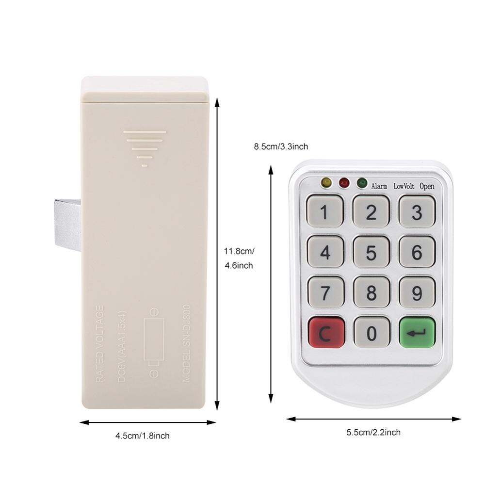 ABS Plastic Panel Digital Electronic Lock Intelligent Password Electronic Code Lock Digital Cabinet Lock Cabinet Door Lock