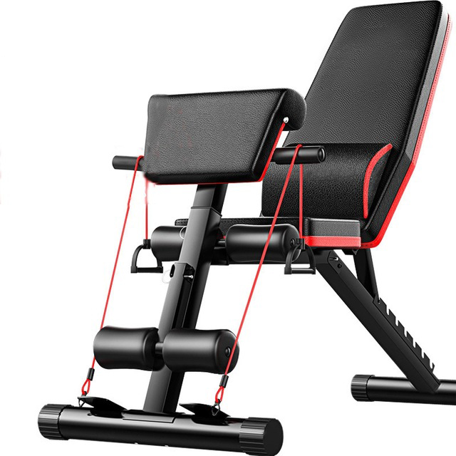 Folding Dumbbell Bench Press Adjustable Backrest Sit Up, Abdominal Multi - Functional Fitness who another Bench Equipment Home: 189-4