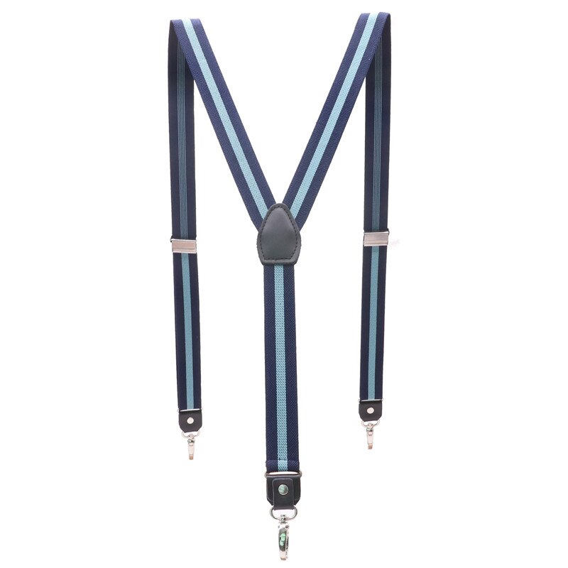 3 haken Gesp Zwart Lederen heren Bretels 2.5cm Breedte vrouwen Broek Verstelbare Bretels