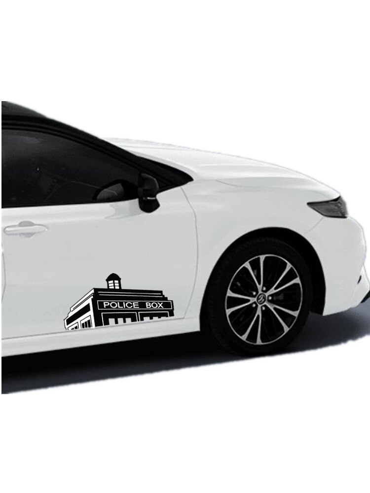 Stickers One Piece Police Box Painting WC Toilet Wall Car Sticker Home Decoration Accessories Picture Aesthetic Room Decor