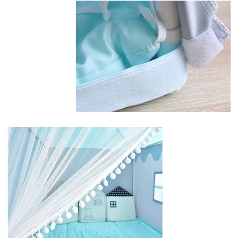 Kind Speelhuis speelgoed tent Nordic INS Play Tent Baby Dome Opknoping Klamboe Kinderkamer Decoratie Tent Marine Bal zwembad