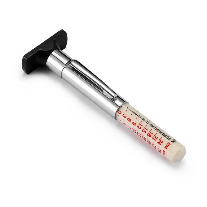 Mini Car Tire Depth Tread Tester Universal Metric Tyre Pattern Thickness Detection Tool Auto Motorcycle Bike Tire Measurement: Single Color