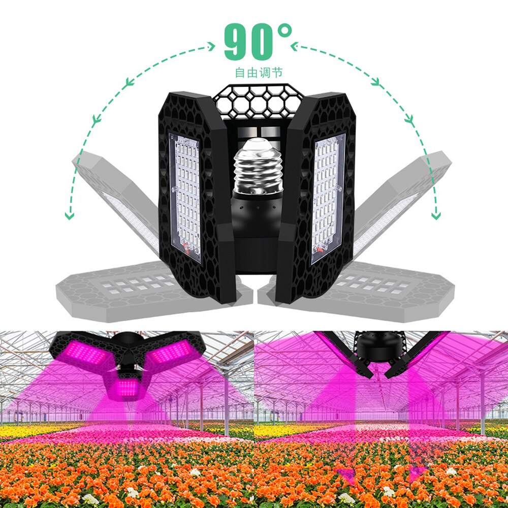 Full Spectrum LED Grow Light Plants Indoor Growing Lights E27 Bulb Phytolamp Red Warm Greenhouse Vegs Seed
