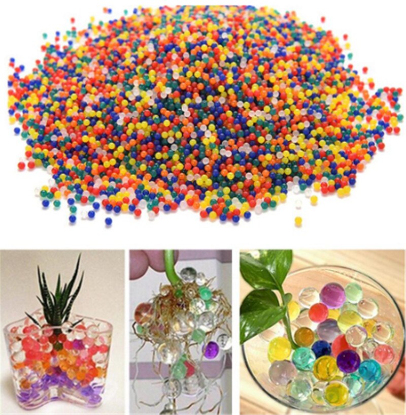 Bolas de gelatina mágicas para cultivo de barro, cuentas de agua de hidrogel en forma de perla para decoración del hogar y boda, 1000 unids/lote