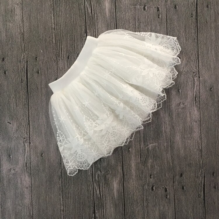Faldas de para niñas de 2 a 8 años, faldas de encaje, tutú de estrella, faldas blancas, novedad de