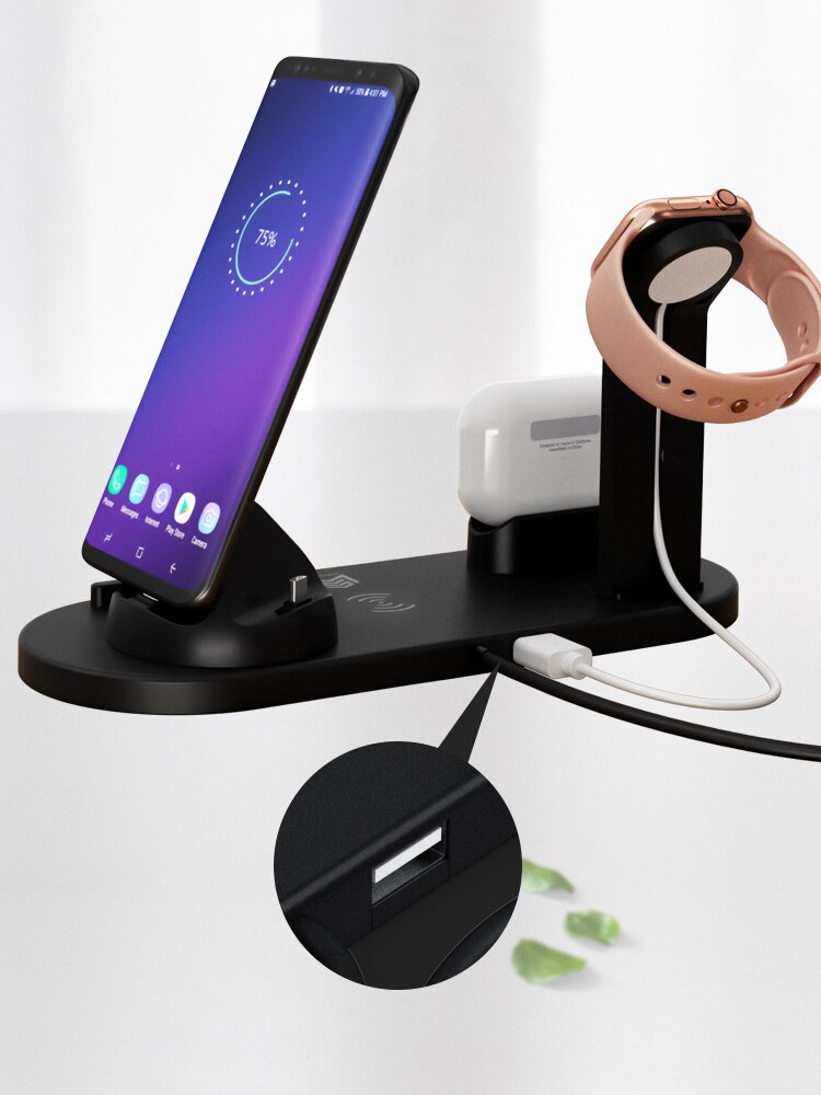 3 in 1 Schnelle Drahtlose Ladegerät Induktion Ladestation für IPhone Huawei Xiaomi Samsung Ladung Dock Bahnhof für Apfel Uhr