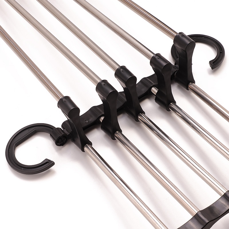 5 in 1 Rvs Multifunctionele Retractable Broek Rack Broek Hanger