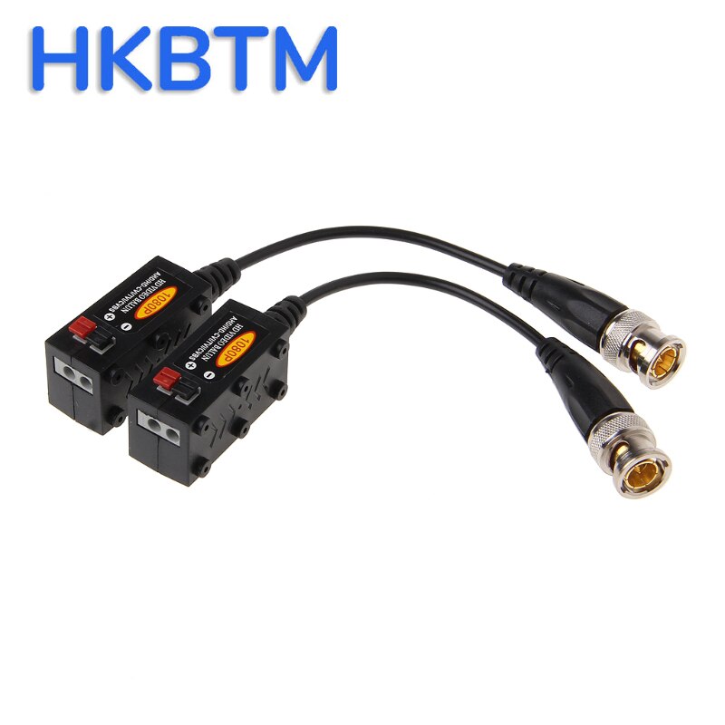 CCTV torcido BNC 1 canal pasivo TVI CVI AHD transceptor de Video Balun Coaxial CAT5 Cámara UTP Cable adaptador Coaxial