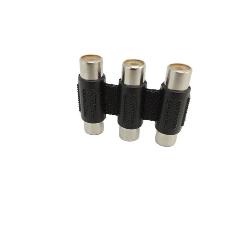 2 stks RCA Man vrouw naar 2rca 3rca man Vrouw RCA Connector Splitter Adapter AV Video Audio T Plug RCA 2 3 manier rechts angel a1